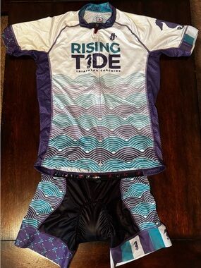 Hincapie Rising Tide Cycling Jersey & Shorts - XL Top, L Shorts